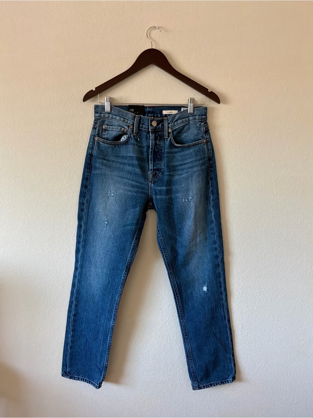 Noend Denim Classic High-Rise Slim Straight Jeans | NWT